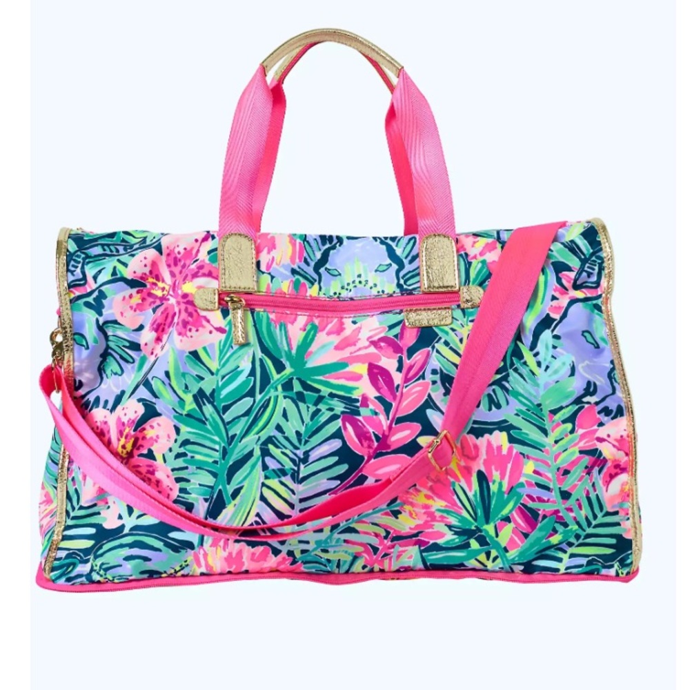 Lilly Pulitzer Palm Packable Weekender Tote Bag